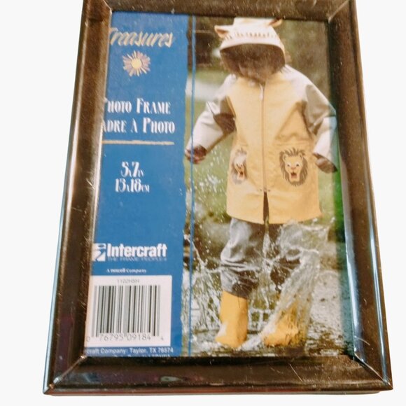 Silver Toned Photo Frame 5x7 Intercraft Tabletop Wall Mount - Picture 5 of 8